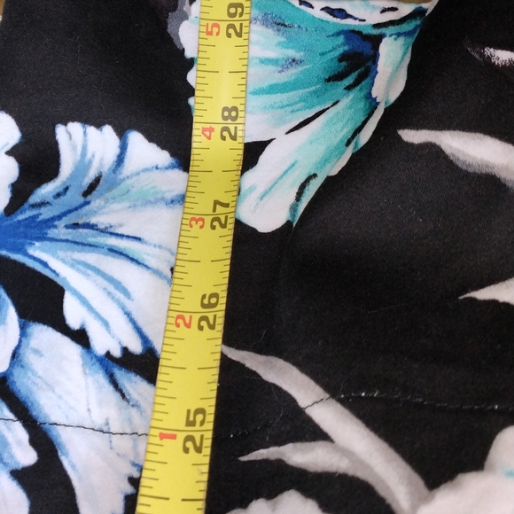 Anthropologie WHBM Black & Blue Strapless Floral Party Dress Machine Washable - Picture 8 of 10